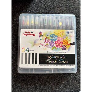 Lucky Art Crayonology 24 Watercolor Brush Pens Set